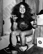Ozzy Osbourne Black Sabbath Smoking And Drinking On The Toilet