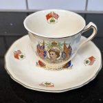 1953-Alfred-Meakin-Queen-Elizabeth-II-Coronation-Cup-Saucer-England-Vintage-A-Final