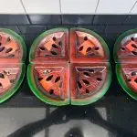 Alpine-Cuisine-Watermelon-Glass-Serving-Plate-Triangle-Embossed-NEW-Lot-of-12-A-Final